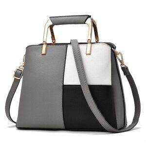 2419 Vintage Purse Medium Color Block Handbag Fashion Shoulder Purse